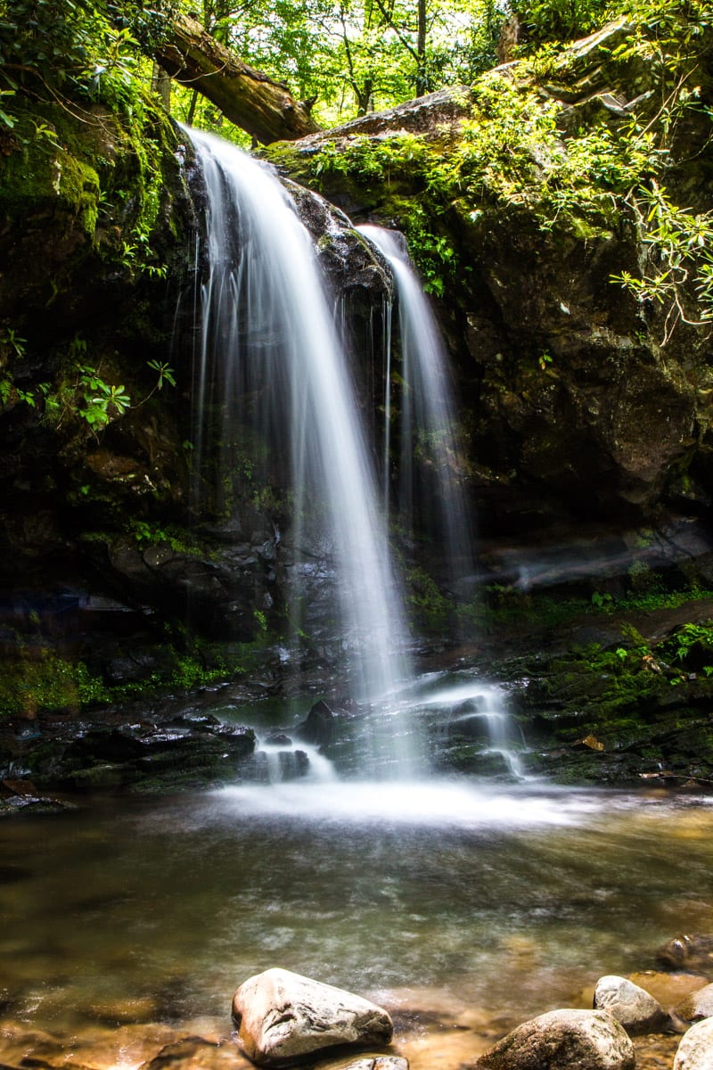 Grotto Falls in the Great Smoky Mountains National Park.
