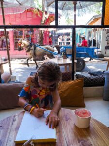 Gili islands shops and cafe