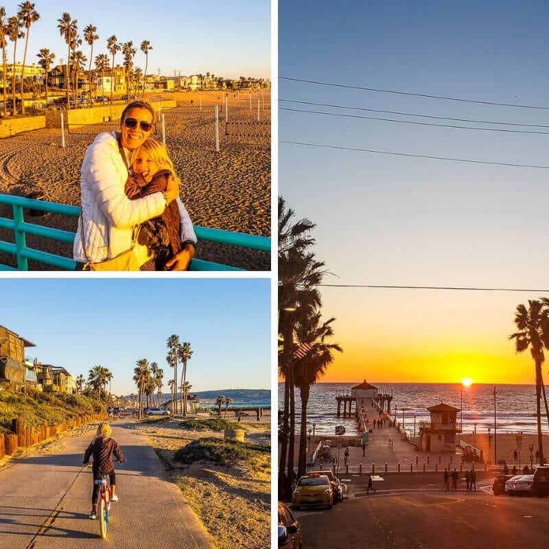sunset at manhattan beach