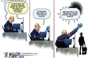 Cartoon: Welcome to the United States!