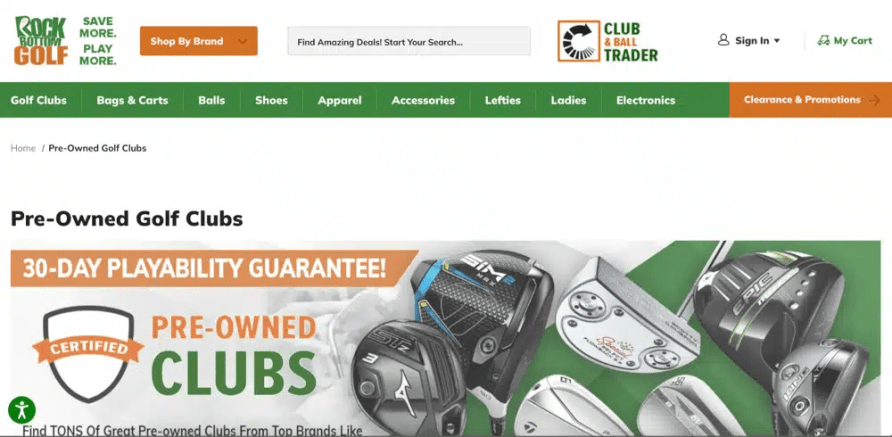 rock bottom golf best used golf clubs