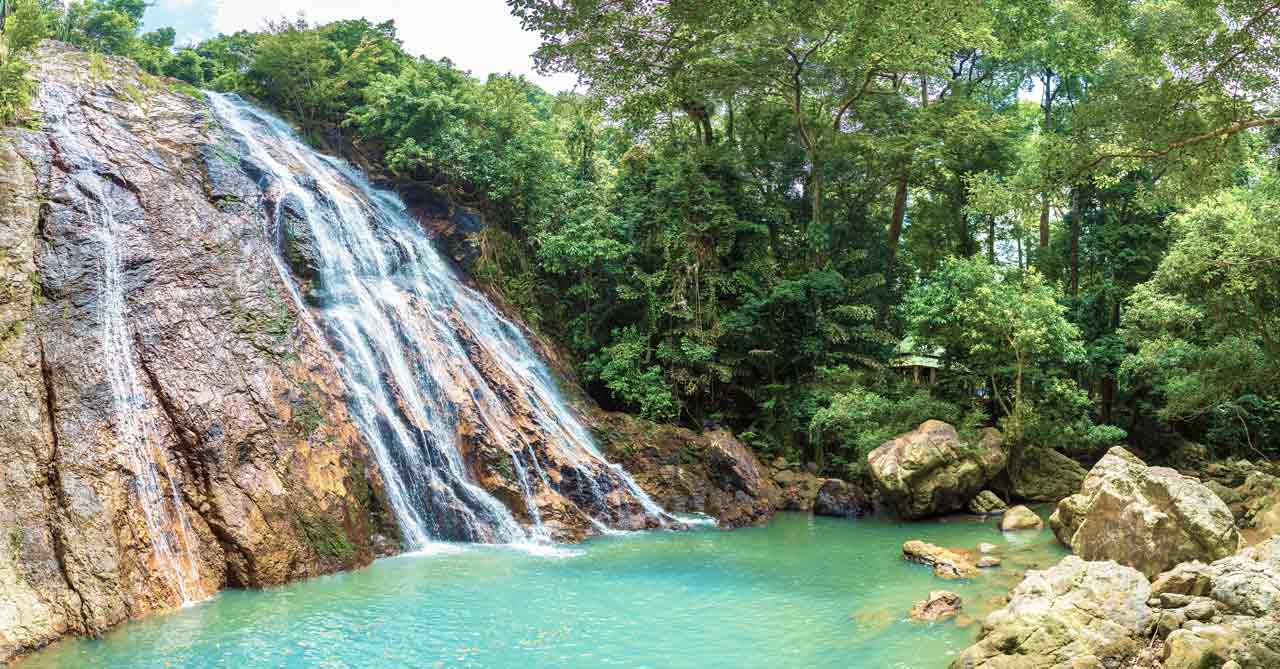 Na Muang waterfall on Koh Samui in Thailand