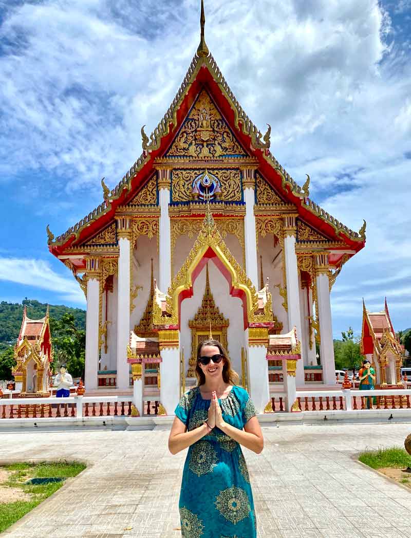 anna at a temple in phuket thailand