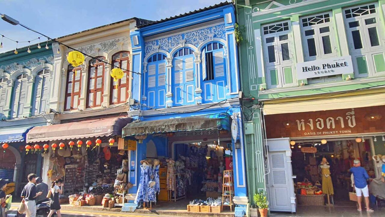 colorful shophouses in old phuket town