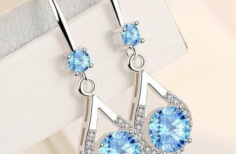 Womens Waterdrop Earrings Dangle Drop Cubic Zirconia 925 Sterling Silver Plated