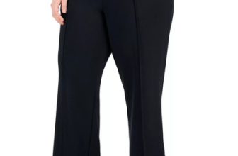 ID Ideology Women’s Plus Sz Pants 1X Size High Rise Wide Leg