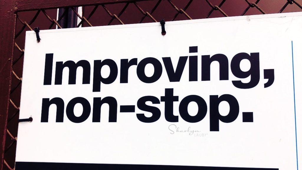 wall sign improving non-stop following goals objectives outcomes