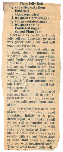 Cake - Plum Jelly Roll