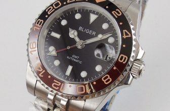 BLIGER Luxury Mechanical Men Watch Sapphire Glass GMT Jubilee Band Date Function