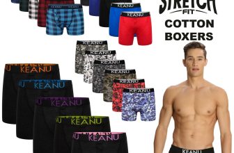 Keanu Mens Button Front Boxer Shorts Camo Check Trunk 6 Pack Elasticated Waist