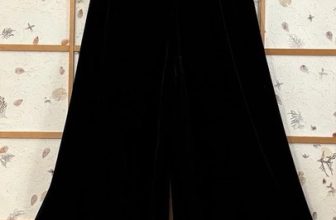 Lane Bryant Black Velvet Wide Leg Gaucho Pants Sash Waist Tie Size 22/24