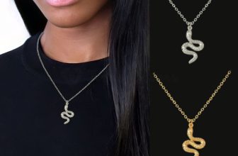 Snake Serpent Charm Necklace 18K Gold Plated Animal Lover Pendant Punk Jewellery