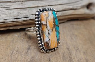 Oyster Copper Turquoise Ring 925 Sterling Silver Band & Handmade Ring All size