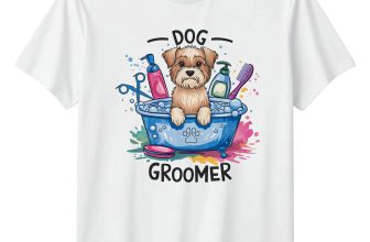 Dog Groomer T-Shirt, Cute Dog In Tub Cartoon Tee