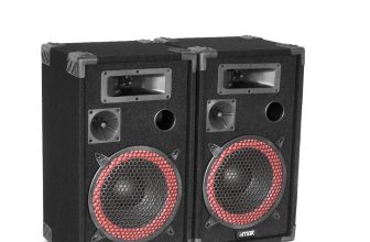 MAX Xen 3510 Red 10″ Passive DJ Speakers Pair 700W for Parties & Events