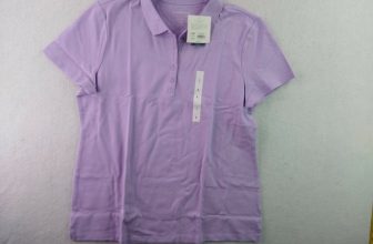 Croft & Barrow – Solid Short Sleeve Classic Polo Shirt – Women – Large – Purple