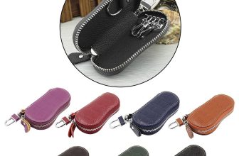 Cowhide Fashion Portable Zipper Unisex Holder Car Key Holder Bag Organizer