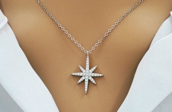 925 Sterling Silver Crystal Star Necklace Personalised Christmas Jewellery Gift