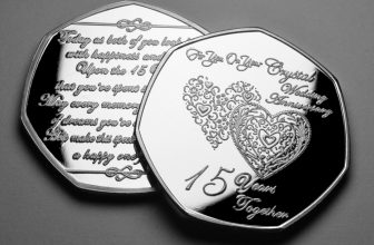 On Your 15th CRYSTAL WEDDING ANNIVERSARY Commemorative. Gift/Present. 15 Years