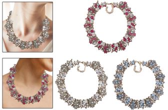 Vintage Chunky Chain Choker Clothing Accessories Stylish Rhinestone Necklace