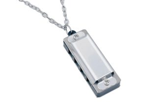 Harmonica Necklace 4 Hole 8 Tone Harmonica Portable Musical Instrument for7030