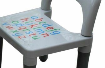 One Kids Chair ABC colourful CHAIR  GREY – DS5565G – ELM WH