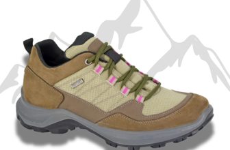 Women’s IMAC Walking Hiking Shoes Brown Green Leather Waterproof Casual Lace Up