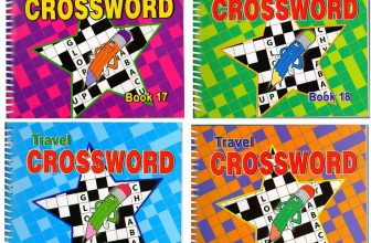 Set 4 x Crossword Puzzle Books A5 Spiral Bound 192 Pages Cross Word Game Puzzles