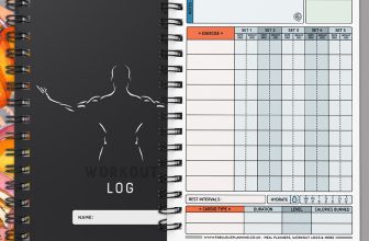Workout Log Gym A5 Book, Fitness, Training Diary C3 Sets Reps Weights Record 500