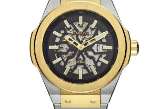 EMBOSS Icon Skeleton Two-Tone Gold & Silver Men’s Automatic Swiss Watch 45mm