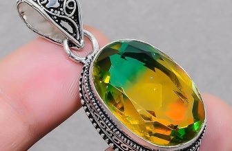 Multi Tourmaline Gemstone Handmade Unique Gift Jewelry Vintage Pendant 2″ SR 406