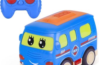 Cartoon RC Bus Toy 2.4GHz Remote Control Car for Toddlers Boys Age 1–3
