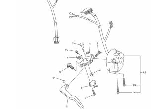 YAMAHA Holder, Lever 1, 1B3-82911-00 OEM MT09 MT07 FZ1-NA FZ8-N XJ6 MTM690XSR700