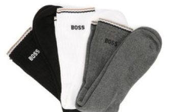 Boss 3 Pack Rib Stripe Cotton Men’s Multicoloured Calf High Socks