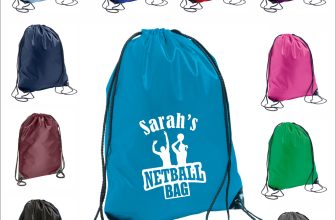 Personalised Name Netball Kit Drawstring Gymsac Bag School PE Kit Sports Kids