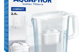 Water Filter Jug AQUAPHOR Compact Fridge door fit Inc 1 Maxfor+ Cartridge White