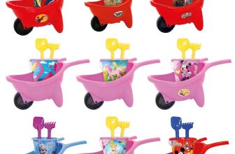 Kids Disney Plastic Wheelbarrow Beach Bucket Play Toy Set Sandbox Summer Outdoor