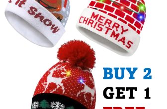 Xmas Beanie Hats with LED Light Up Cap Christmas Gifts for Men Women Him Her Kid