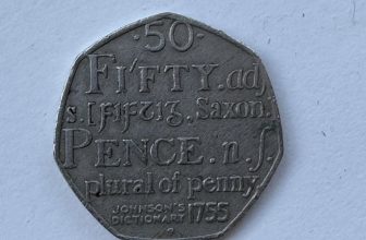 Rare Johnson’s dictionary 50p coin