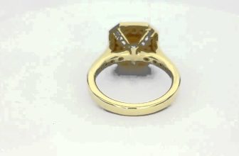 asscher cut Gemesis Cultured Diamond Engagement Ring with halo.MOV