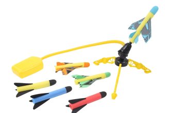 Foam Rocket Launcher Toy for Kids – 6-Piece Outdoor Rockets & Planes Game