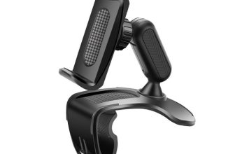 Car Phone Holder 360 Degree Rotation with Non Slip Silicone Clamp for Dashboard