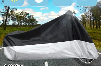 XXXL 190T Rain Dust Motorcycle Scooter Cover Black+Silver Outdoor UV Protector