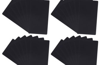 100 Pcs Blank Aluminum Cards Label Stickers Metal Business Office