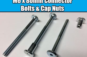 M6 x 80mm Furniture Connector Bolts & Nut Caps Allen Key Head Joint Fixing Units