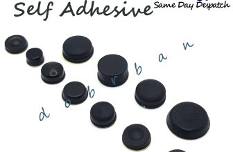 BLACK 3M SELF ADHESIVE RUBBER FEET ROUND CYLINDRICAL BUMPONS UK Anti Slip