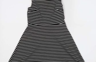 YD Girls Black Polyester Blend A-Line Size 8-9 Years