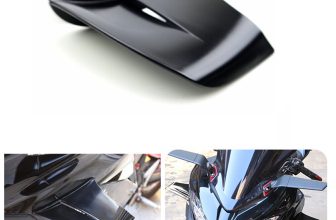 1Pair Universal Motorcycle Winglet Aerodynamic Spoiler Wing Kit Glossy Black