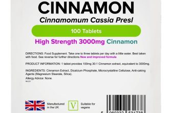 Cinnamon Tablets 3000mg Anti-Inflammatory Antioxidant 100 Pills Lindens