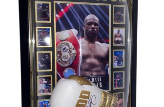 Framed Daniel Dubois SIGNED Boxing Glove Autographed DOME Display  & Certificate